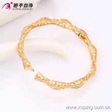 51412 Forma simples de alta qualidade 20 gramas de cobre banhado a ouro pulseira de liga de moda para as mulheres